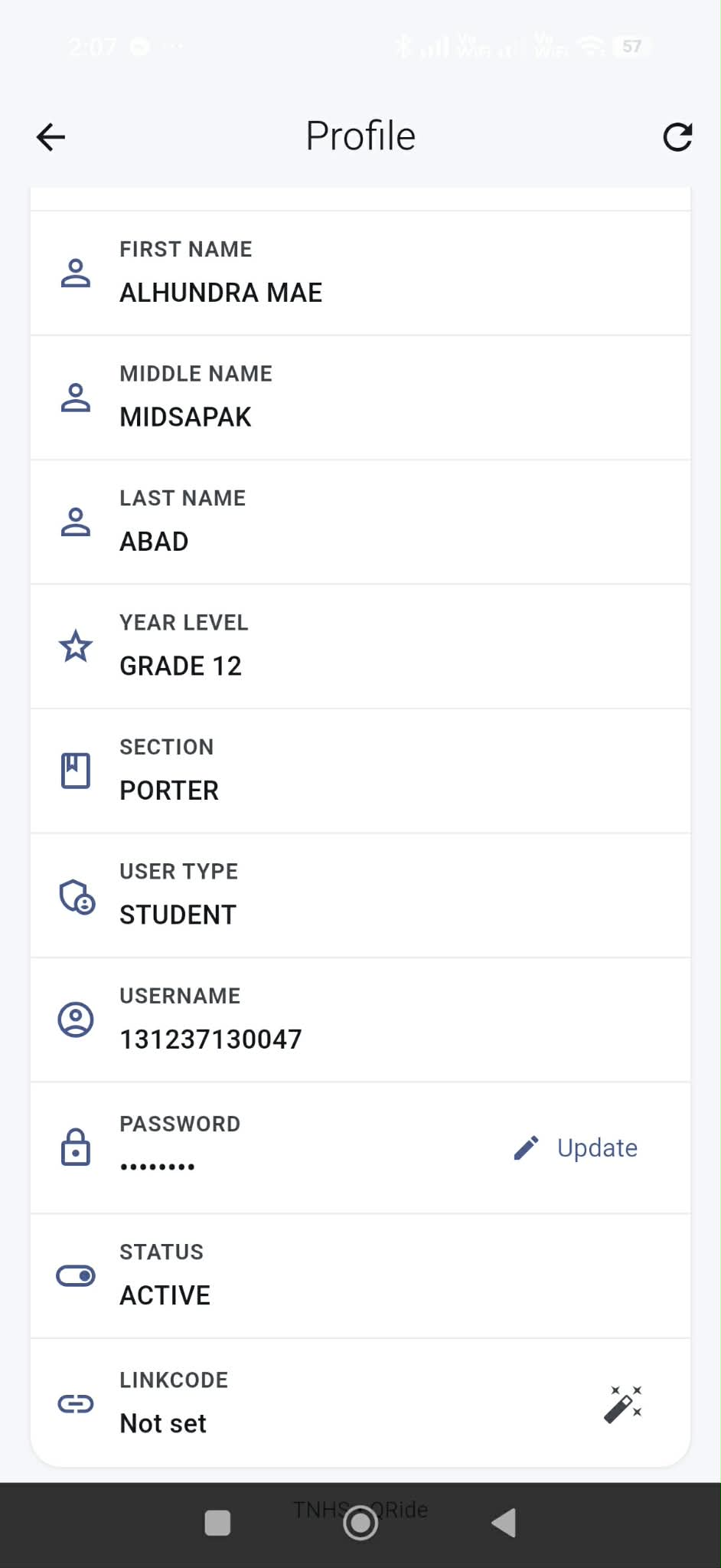 Linkcode “Not set” with generate icon.